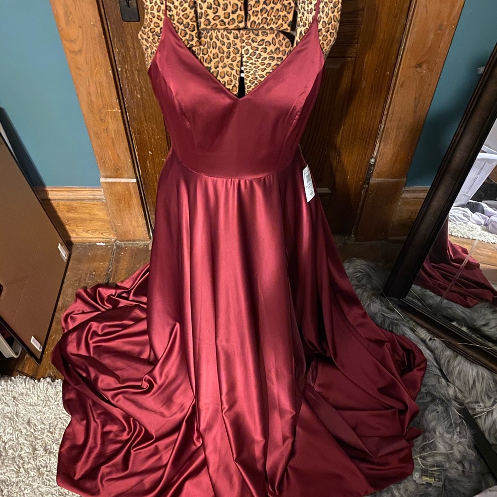 Wine color dress